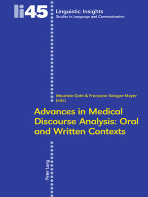 cover image of Advances in Medical Discourse Analysis